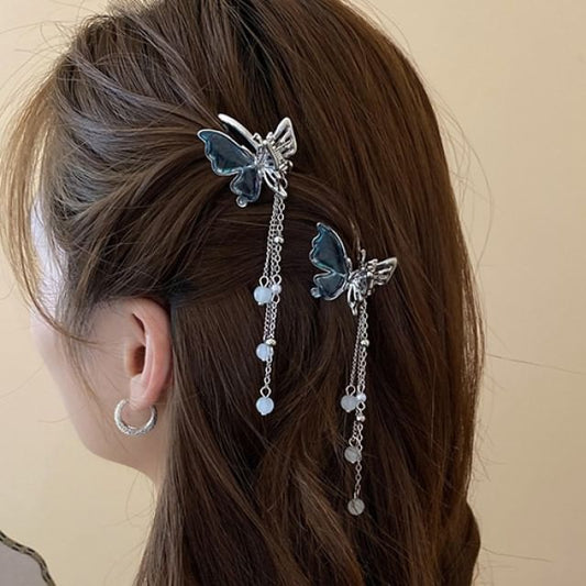 / Beaded Butterfly Clip Hair Set