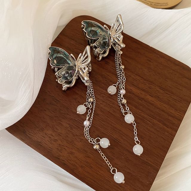 / Beaded Butterfly Clip Hair Set