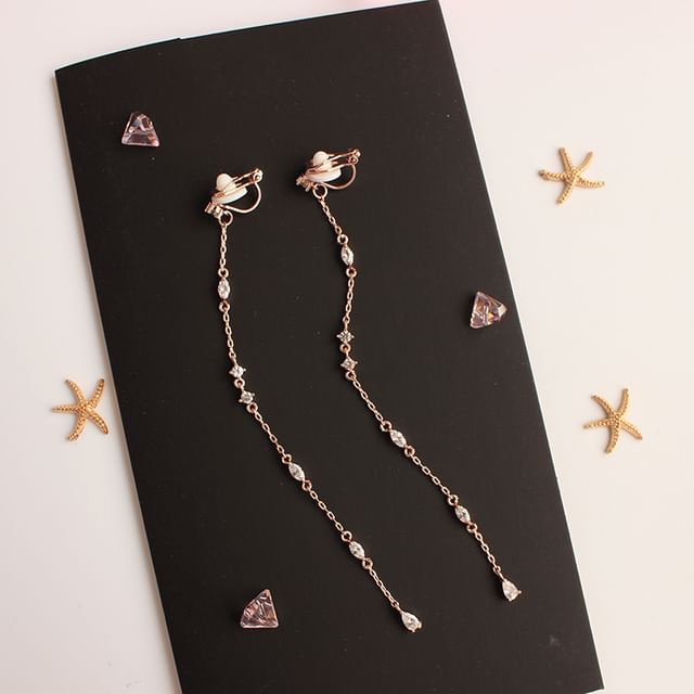 Alloy Earring Rhinestone Threader