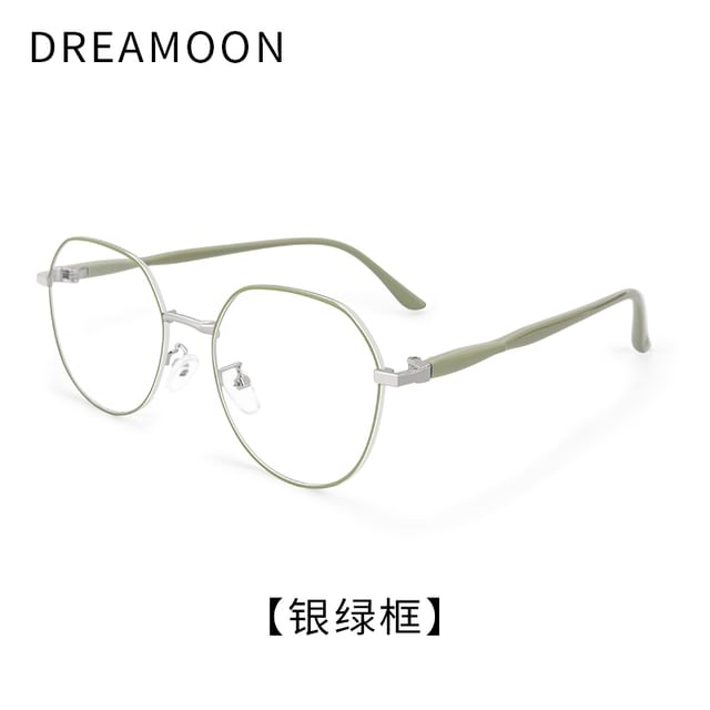 Metal Eyeglasses Round Blocking Frame Blue Light