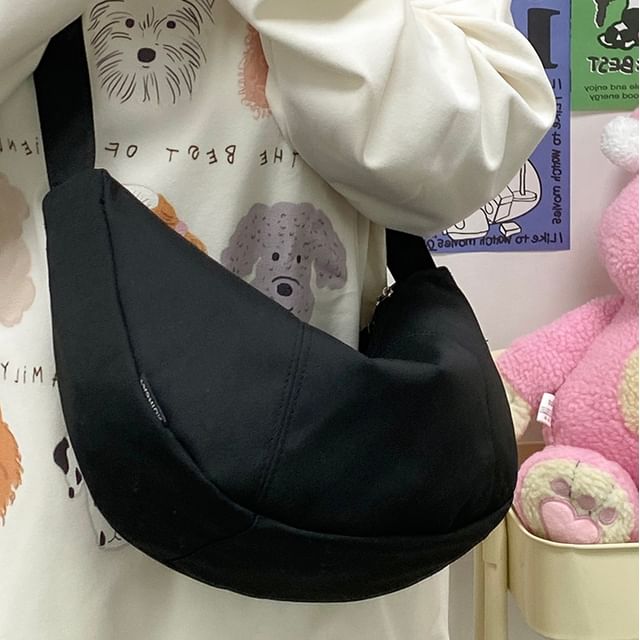 Zipper With Pouch Crossbody Coin Purse Plain