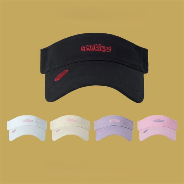 Embroidered Letter Sun Visor