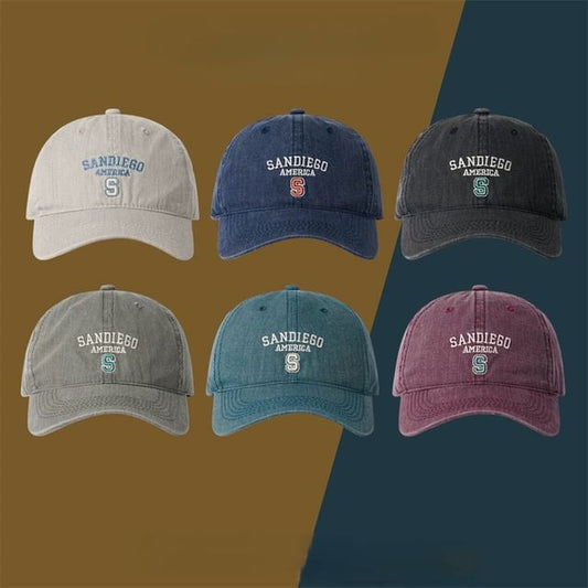 Letter Embroidered Baseball Cap