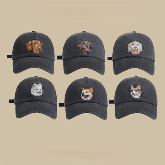 Cap Embroidered Dog Baseball