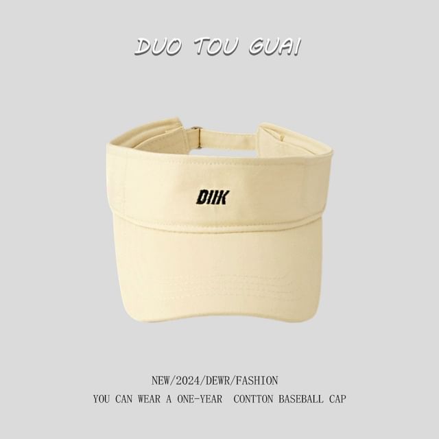 Visor Embroidered Letter Sun