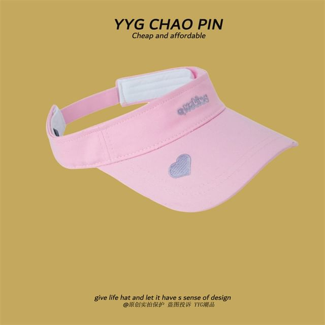 Embroidered Letter Sun Visor