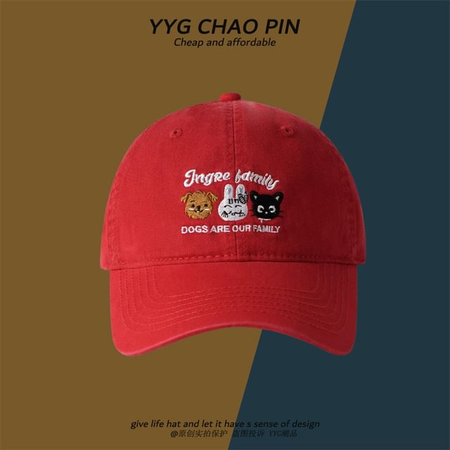Embroidered Cap Baseball Cartoon