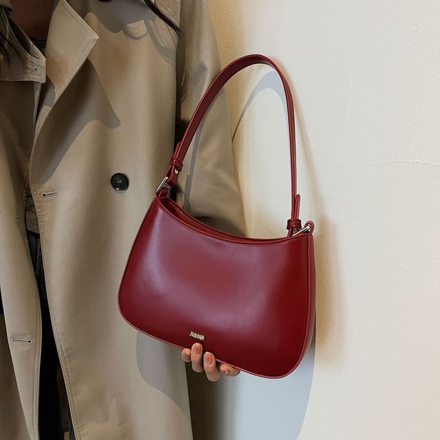 Bag Leather Faux Plain Shoulder