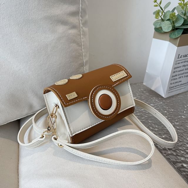 Color Block Flap Bag Crossbody Camera