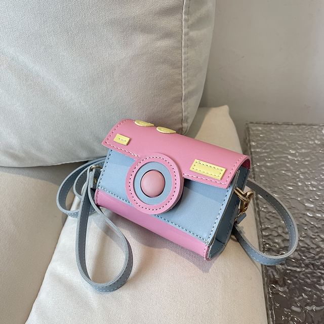 Color Block Flap Bag Crossbody Camera