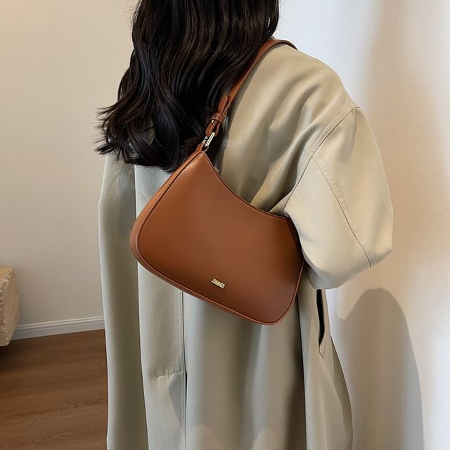 Bag Leather Faux Plain Shoulder