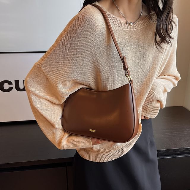 Bag Leather Faux Plain Shoulder