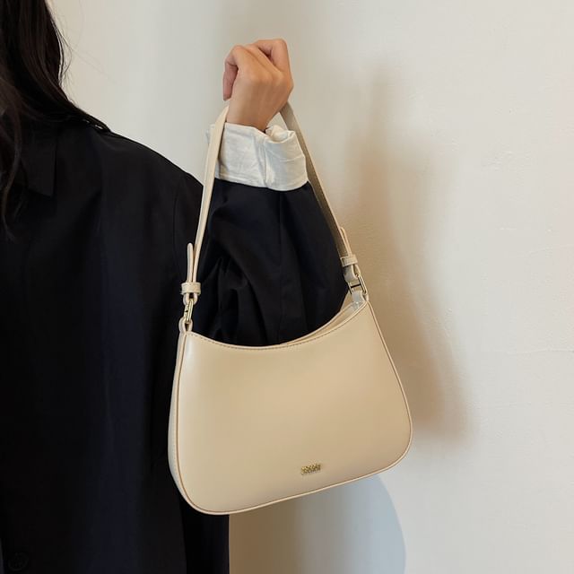 Bag Leather Faux Plain Shoulder