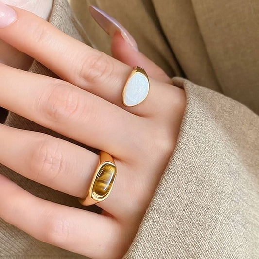 Alloy Faux Ring / Open Gemstone Glaze