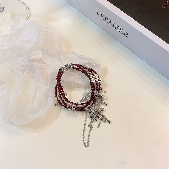 Cross Layered Necklace / Bracelet