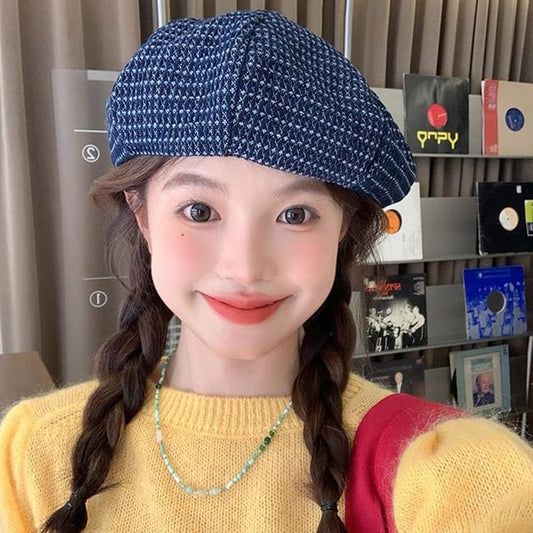Beret / Newsboy Denim Cap