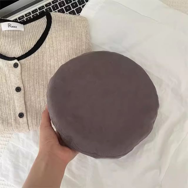 Suede Beret Faux Belted
