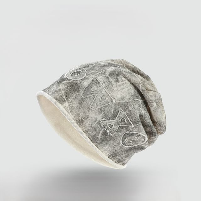 Applique Dye Tie Beanie Lettering