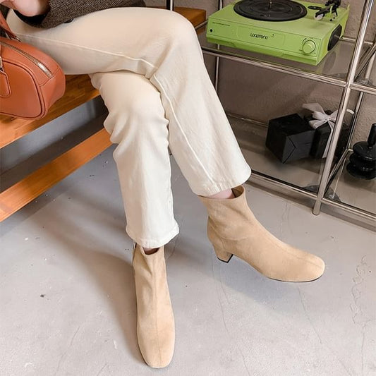 Short Boots Heel Chunky