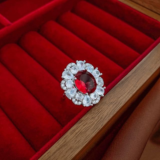 Rhinestone Alloy (Various Designs) Ring