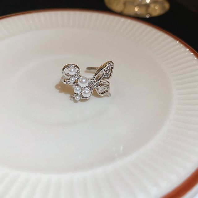 Freshwater Ring Rhinestone Pearl
