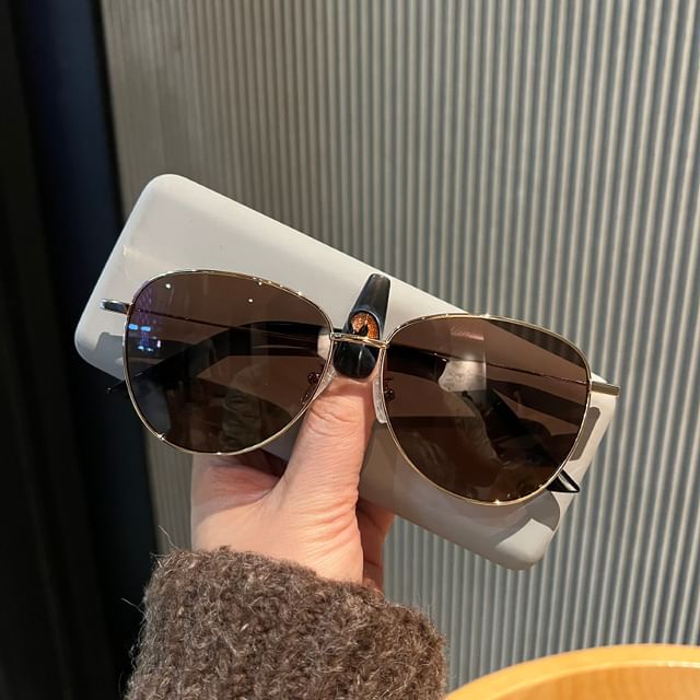 Frame Polished Sunglasses Metal