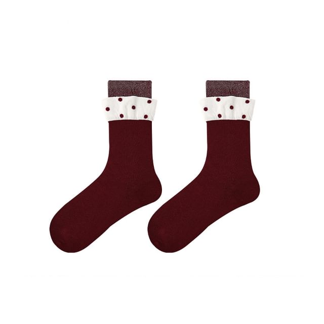 Dotted Ruffle Socks