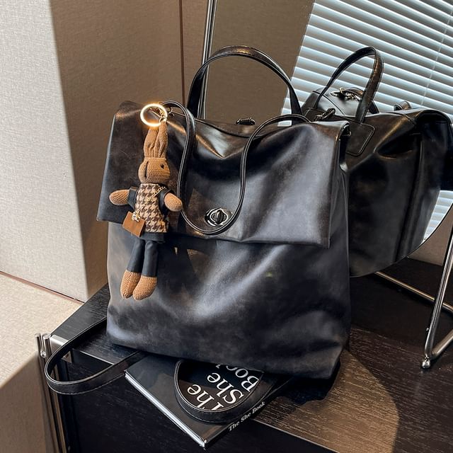 Charm Leather Faux Backpack Flap With