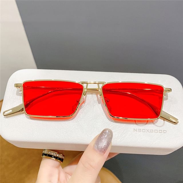 Frame Metal Square Sunglasses