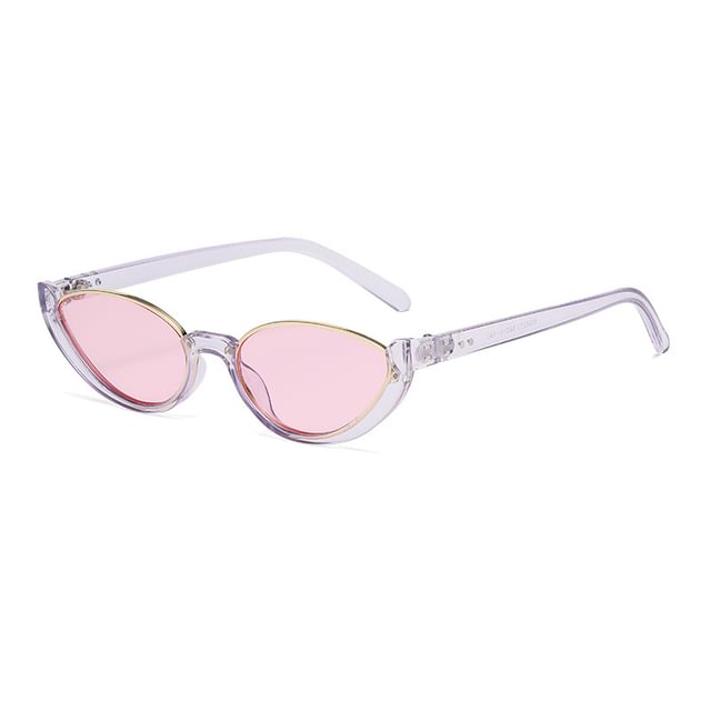 Oval Small Sunglasses Semi-Rimless