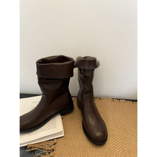 Faux Boots Calf Mid Suede