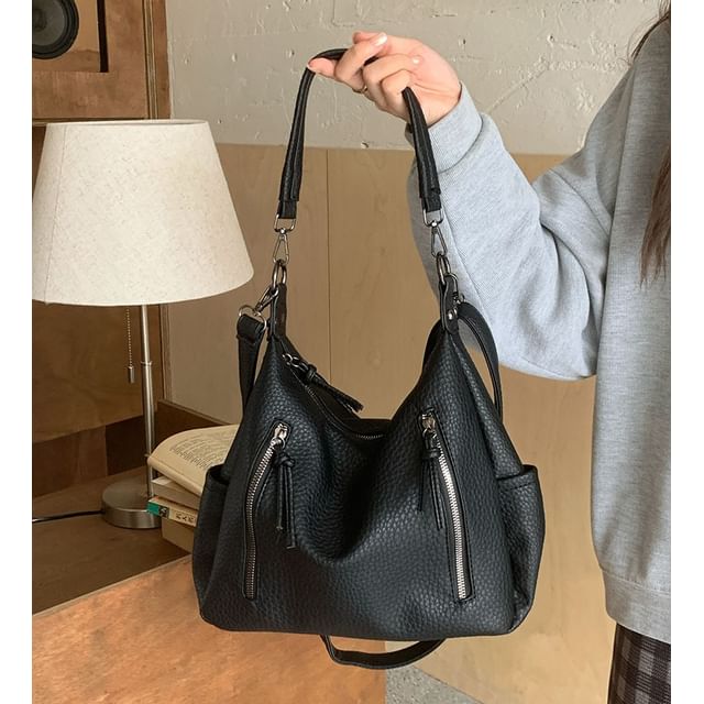 Shoulder Bag Tassel Faux Leather