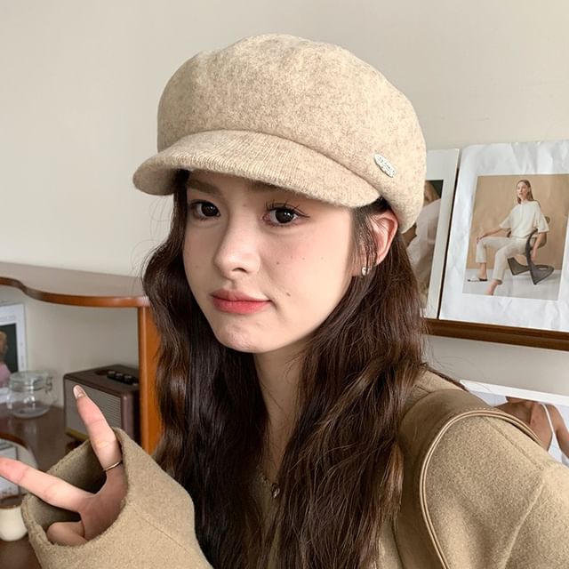 Cap Newsboy Plate Metal