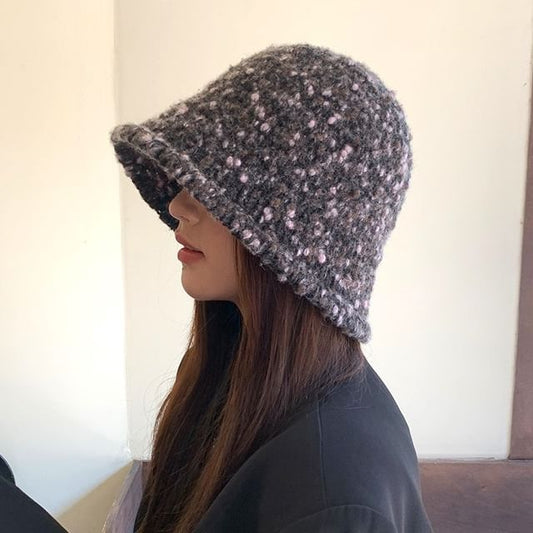 Hat Melange Knit Bucket