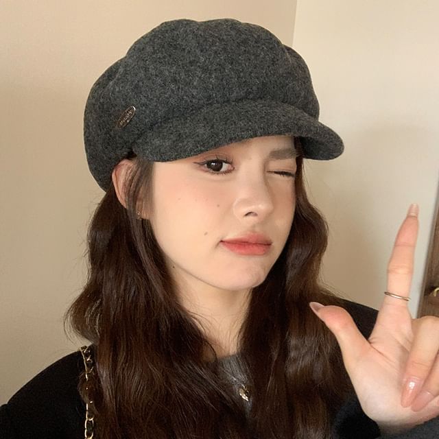 Cap Newsboy Plate Metal