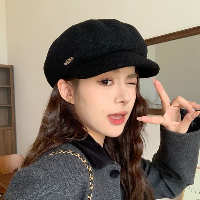 Cap Newsboy Plate Metal