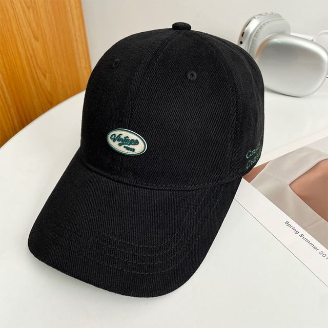 Lettering Applique Baseball Cap