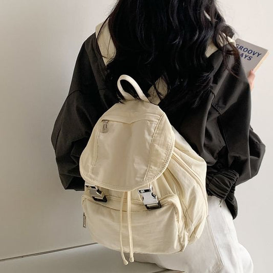 Buckled Backpack Multi-Pocket