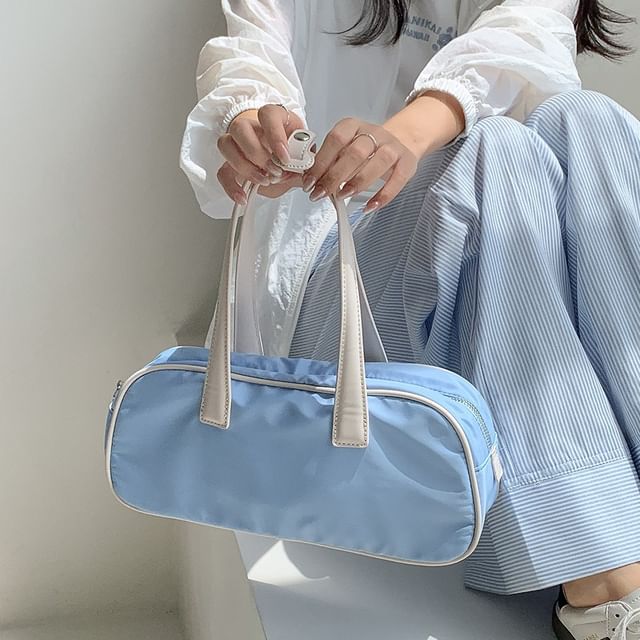 Contrast Plain Bag Tote Trim