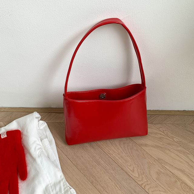 Faux Leather Shoulder Bag