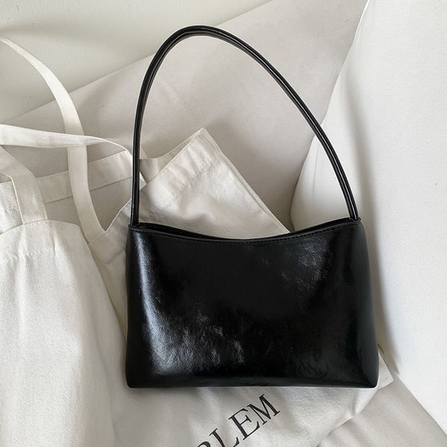 Faux Leather Shoulder Bag