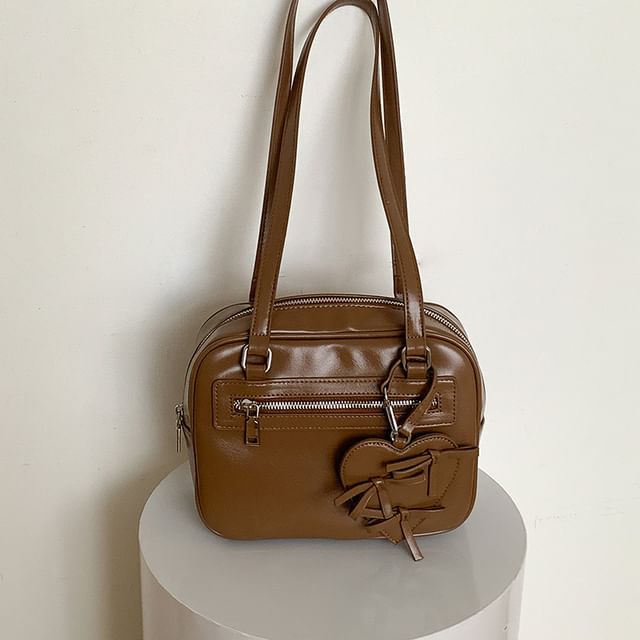 Multi-Pocket Tote Leather Bag Faux