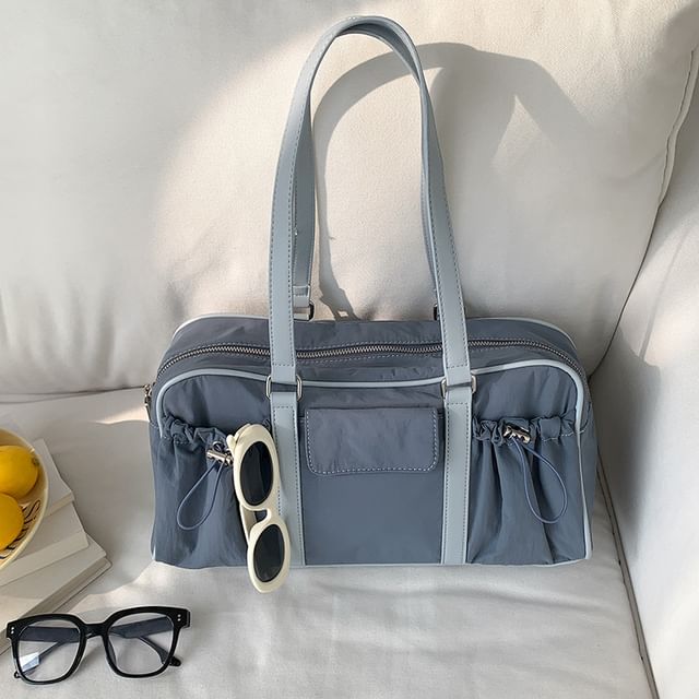 Multi-Pocket Tote Drawstring Bag