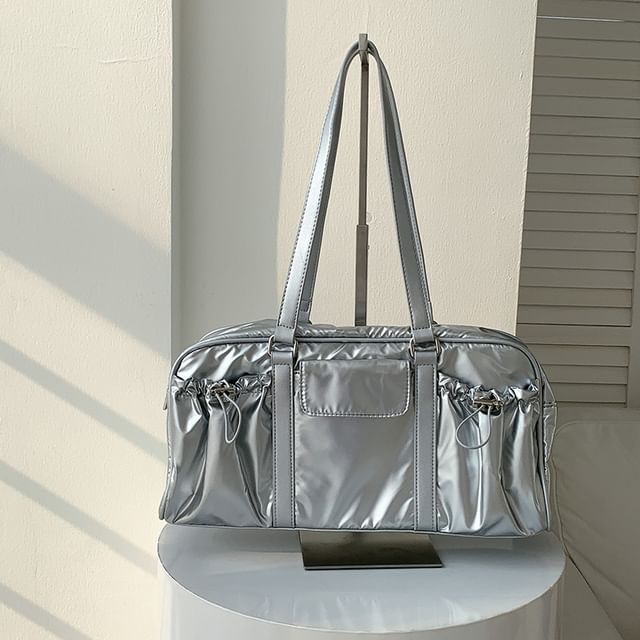 Multi-Pocket Tote Drawstring Bag