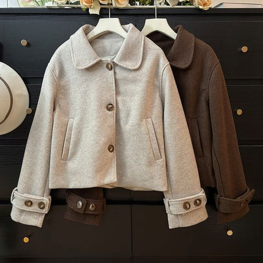 Collared Woolen Jacket