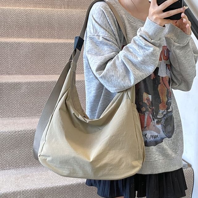 Plain Crossbody Nylon Bag