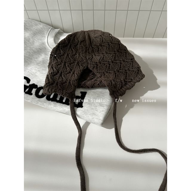 Crochet Plain Knit Beanie