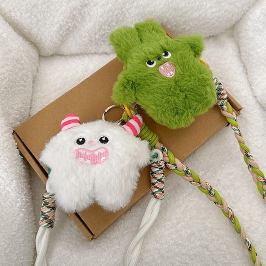 Phone Lanyard Plush Monster On Clip