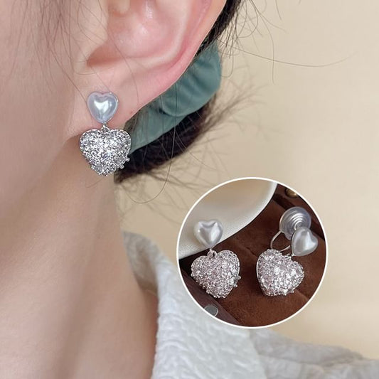 Heart Clip-On Earring / Drop Earring