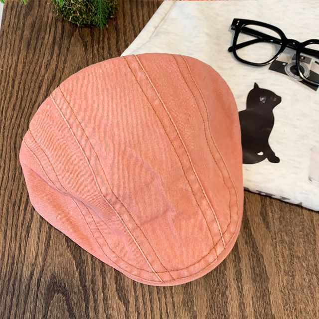 Cap Washed Newsboy Denim